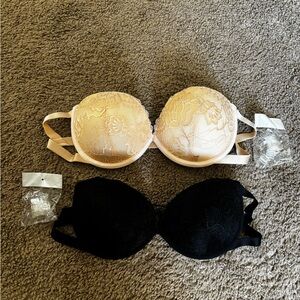 SHEIN Lace Bra Set - Black and Cream
